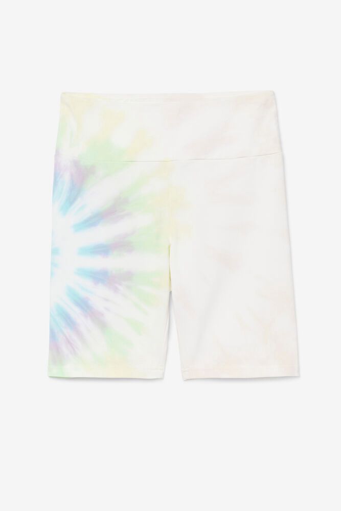 Fila Shorts Dame Hvite Taima Tie Dye Bike 534720-MHQ